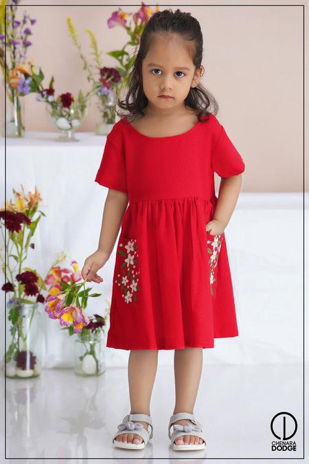 DEBBY EMBROIDERED KIDS DRESS-2YR