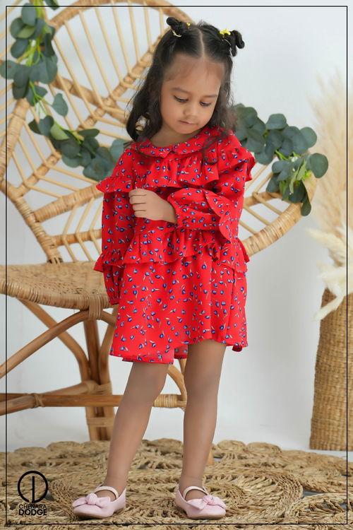 EMMA PRINTED KID'S DRESS-2YR