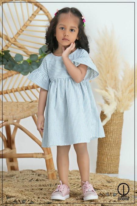 SASHA STRIPE KID'S DRESS-2YR