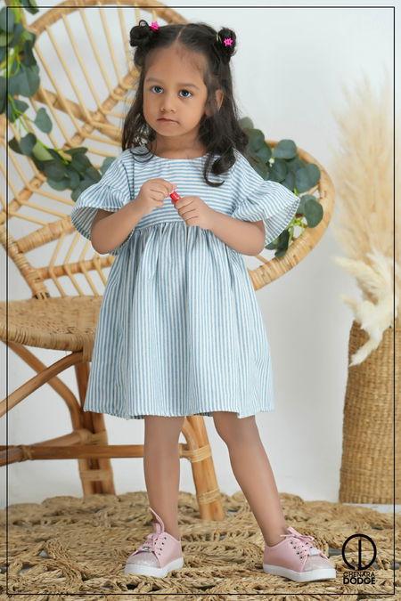 SASHA STRIPE KID'S DRESS-2YR